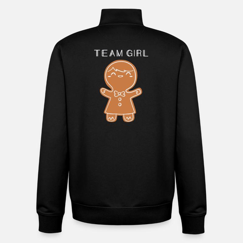 Schwangerschaft Geburt Lebkuchen Weihnachten - Unisex Organic Zip Sweatshirt von Stanley/Stella - Schwarz