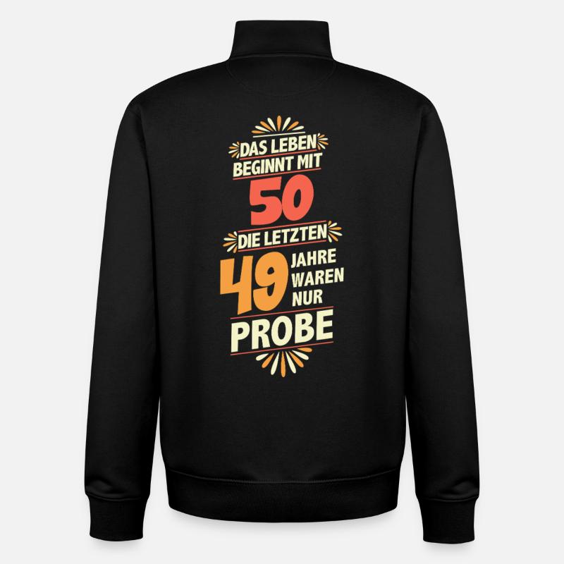 Anniversaire 50e anniversaire Design Fête d’anniversaire - Sweat zippé unisexe en coton bio Stanley/Stella - noir