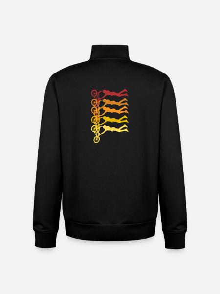 Farbige Radfahrer Silhouetten - Unisex Organic Zip Sweatshirt von Stanley/Stella - Schwarz