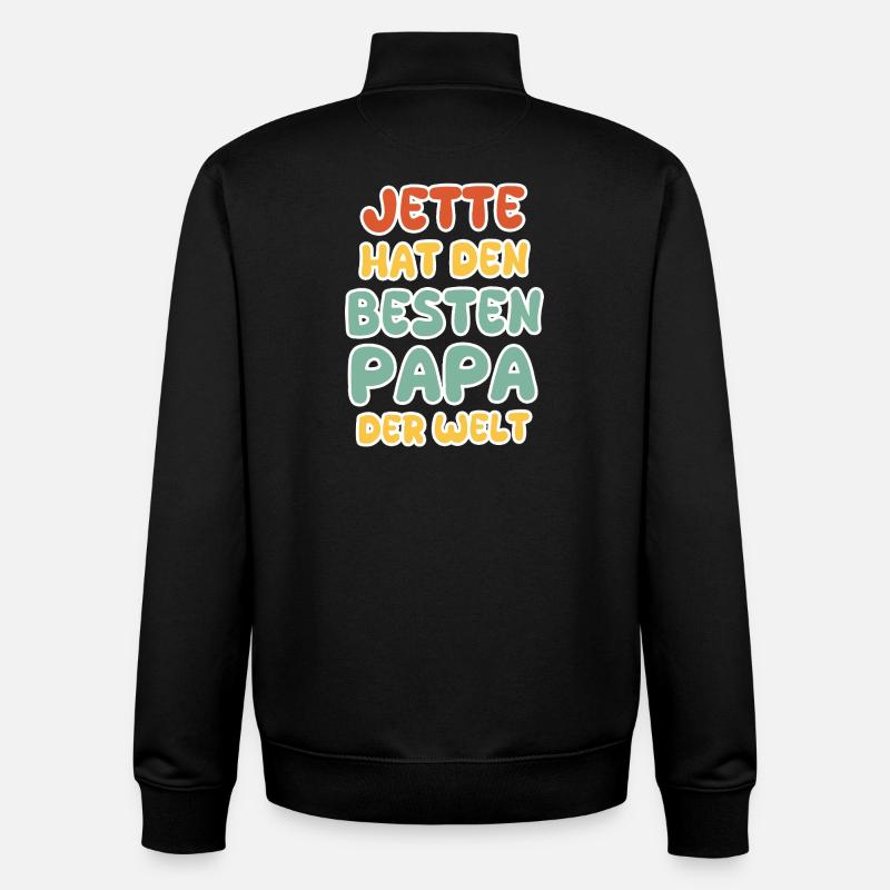 Bébé Jette - Sweat zippé unisexe en coton bio Stanley/Stella - noir