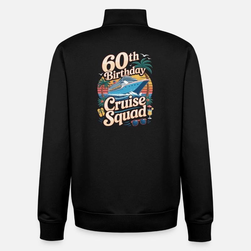 Équipe du 60e anniversaire - Sweat zippé unisexe en coton bio Stanley/Stella - noir