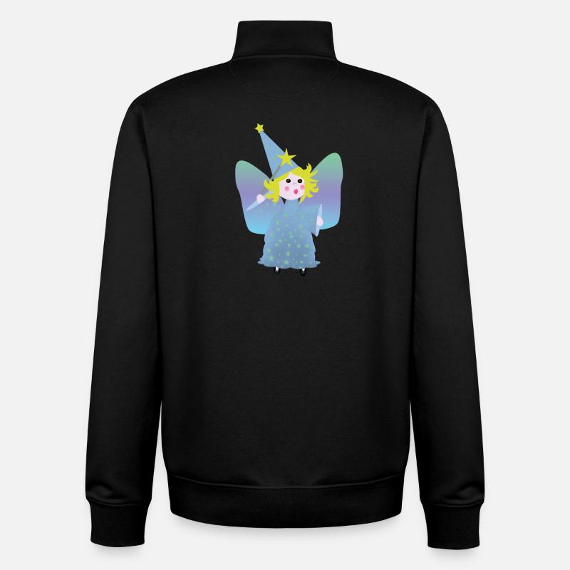 Kleiner Feenzauberer mit den Sternen - Unisex Organic Zip Sweatshirt von Stanley/Stella - Schwarz