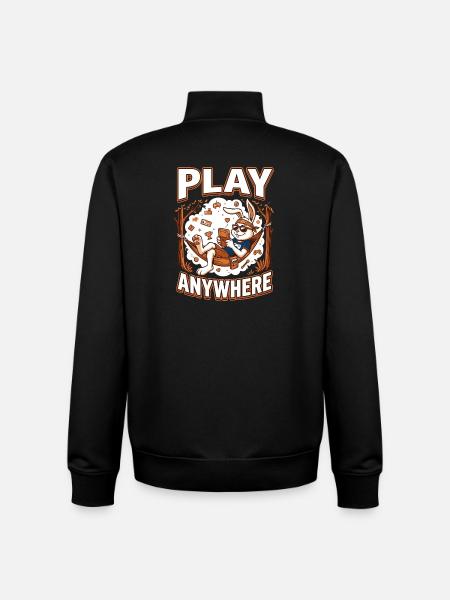Bunny in Hammocks Gaming - Unisex Organic Zip Sweatshirt by Stanley/Stella - black