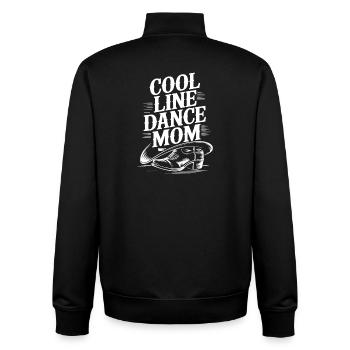 Line Dance Mom – Bold Vintage Schrift - Unisex Organic Zip Sweatshirt von Stanley/Stella - Schwarz - Hinten - AI Model Male 185 light (185cm)