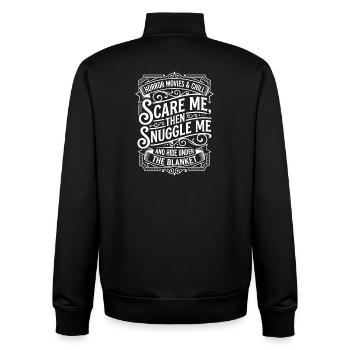 Horror Movies & Chill – Scare Me - Unisex Organic Zip Sweatshirt von Stanley/Stella - Schwarz - Hinten - AI Model Male 185 light (185cm)