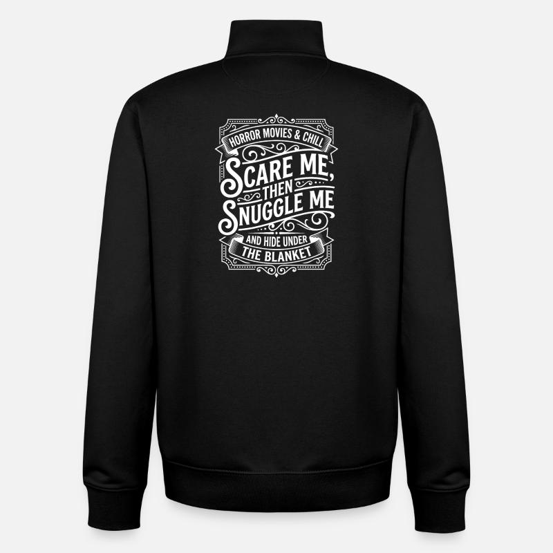 Films d’horreur & Chill – Effrayez-moi - Sweat zippé unisexe en coton bio Stanley/Stella - noir