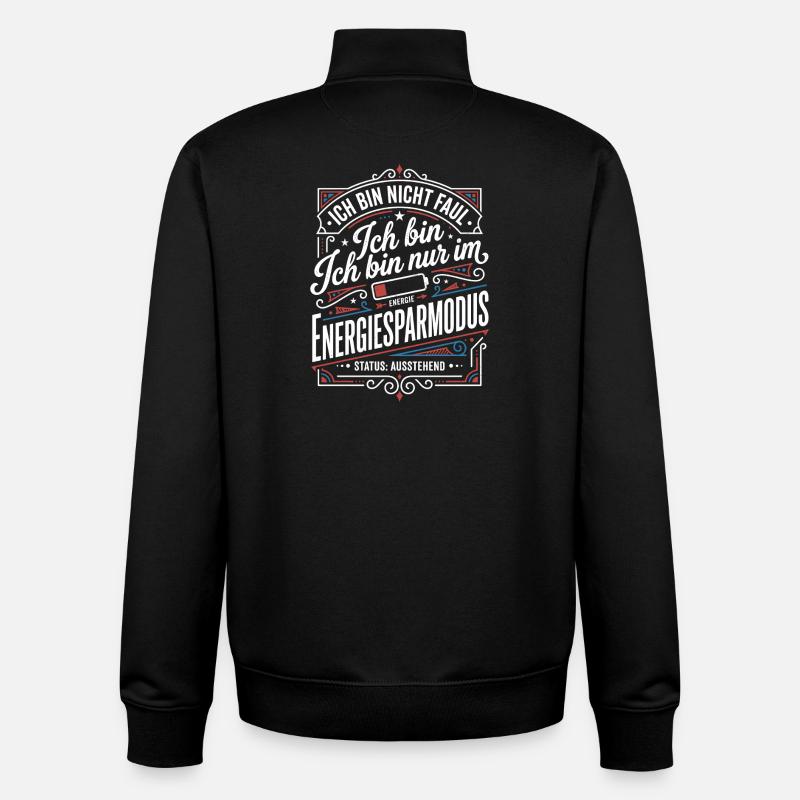 I'm in power saving mode - Unisex Organic Zip Sweatshirt by Stanley/Stella - black