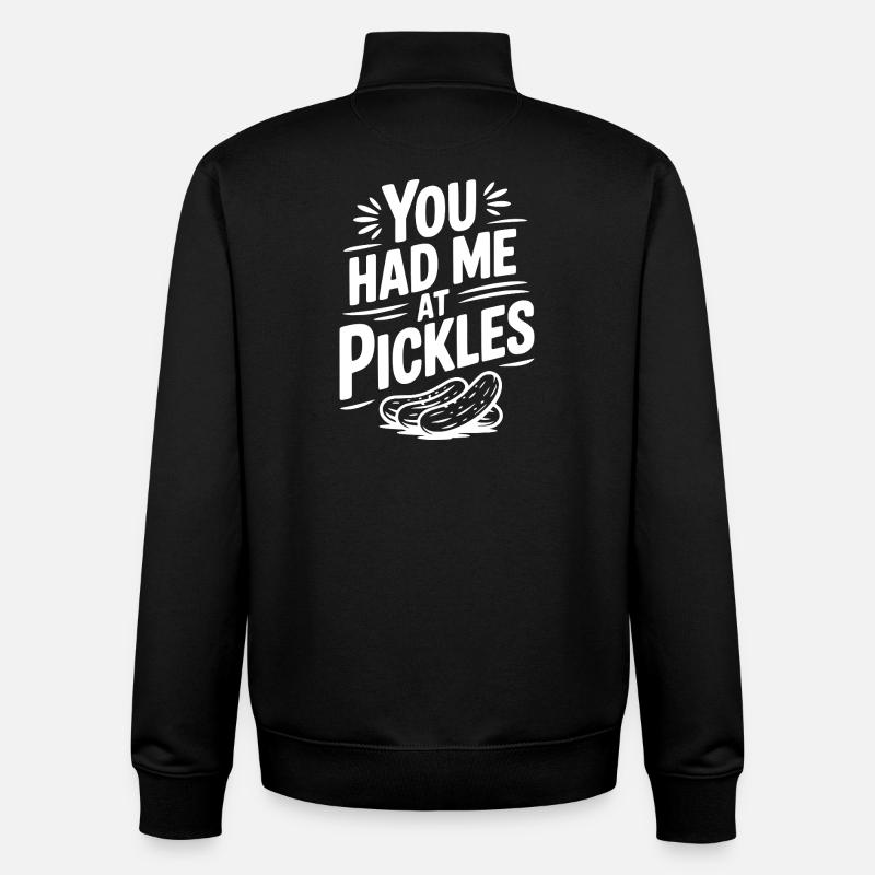 Tu m’as eu à Pickles - Sweat zippé unisexe en coton bio Stanley/Stella - noir