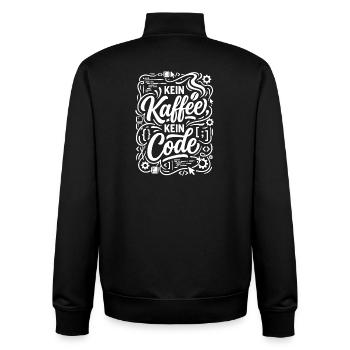 Kein Kaffee kein Code Informatiker - Unisex Organic Zip Sweatshirt von Stanley/Stella - Schwarz - Hinten - AI Model Male 185 light (185cm)