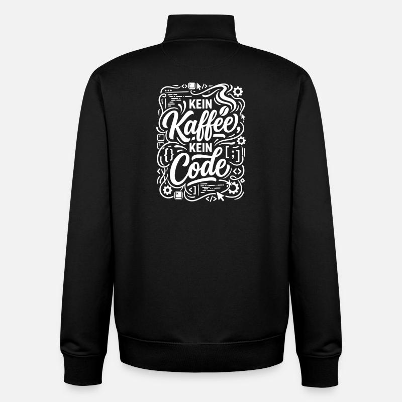 Kein Kaffee kein Code Informatiker - Unisex Organic Zip Sweatshirt von Stanley/Stella - Schwarz