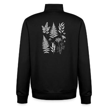 Botanische Silhouetten in Weiß - Unisex Organic Zip Sweatshirt von Stanley/Stella - Schwarz - Hinten - AI Model Male 185 light (185cm)