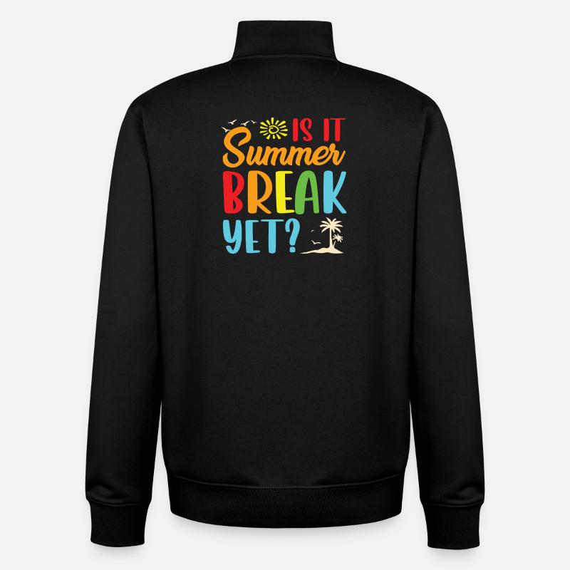 Summer break yet - Unisex Organic Zip Sweatshirt von Stanley/Stella - Schwarz