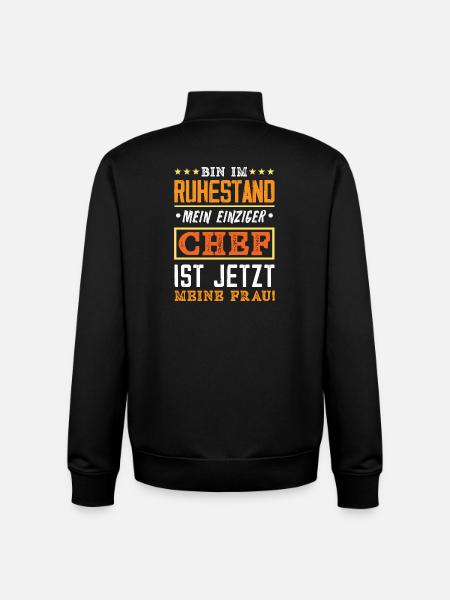 Ruhestand Chef Meine Frau - Unisex Organic Zip Sweatshirt von Stanley/Stella - Schwarz