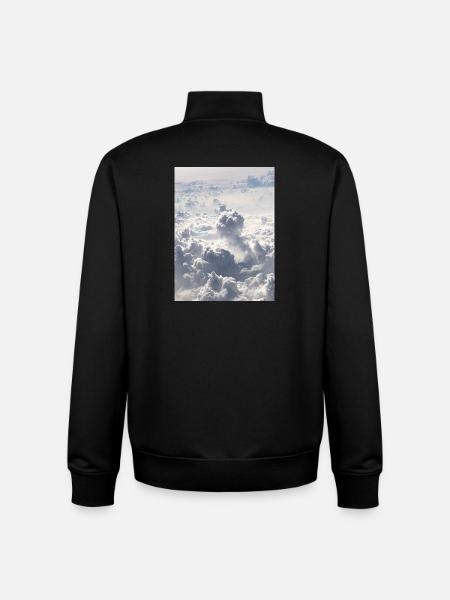 Clouds Dreaming Above the Sky - Unisex Organic Zip Sweatshirt by Stanley/Stella - black