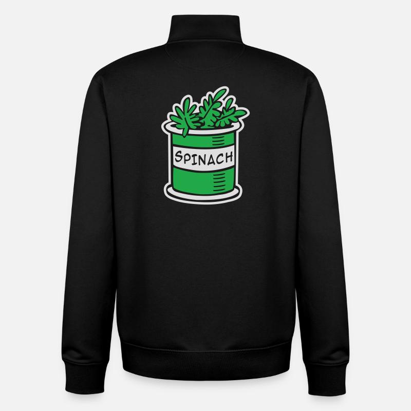 Épinards - Sweat zippé unisexe en coton bio Stanley/Stella - noir