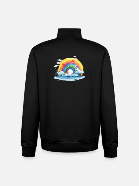 Rainbow Pride - Unisex Organic Zip Sweatshirt by Stanley/Stella - black