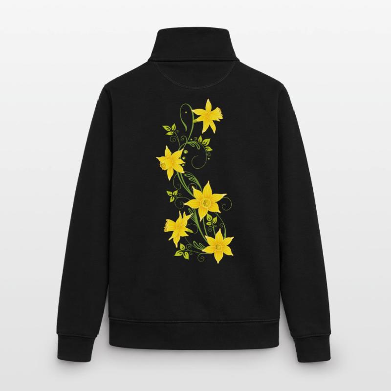 Easter, daffodils, daffodils, spring Unisex Organic Zip Sweatshirt by Stanley/Stella