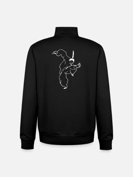 Kungfu Fighter - Unisex Organic Zip Sweatshirt by Stanley/Stella - black