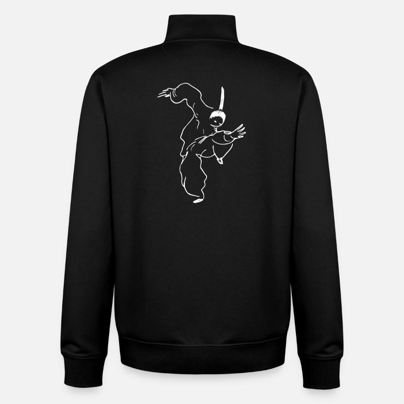 Combattant de kungfu - Sweat zippé unisexe en coton bio Stanley/Stella - noir