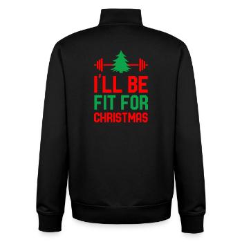 Je serai en forme pour l'entraînement physique de Noël - Sweat zippé unisexe en coton bio Stanley/Stella - noir - Dos - AI Model Male 185 light (185cm)