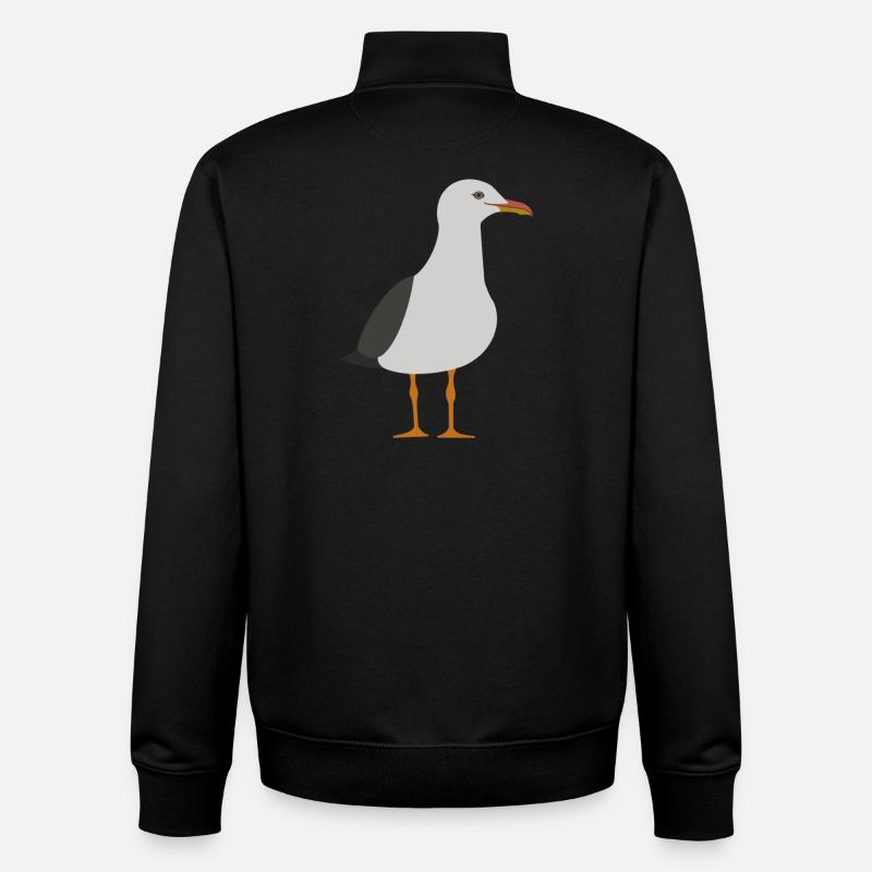 Mouette - Sweat zippé unisexe en coton bio Stanley/Stella - noir
