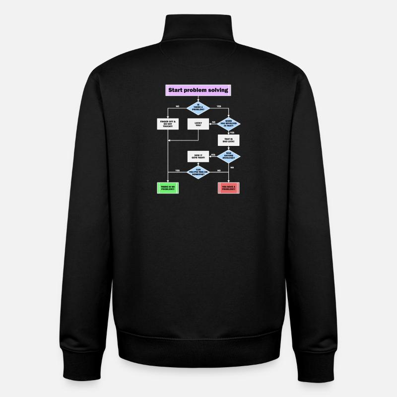 Problem solving - Unisex Organic Zip Sweatshirt by Stanley/Stella - black