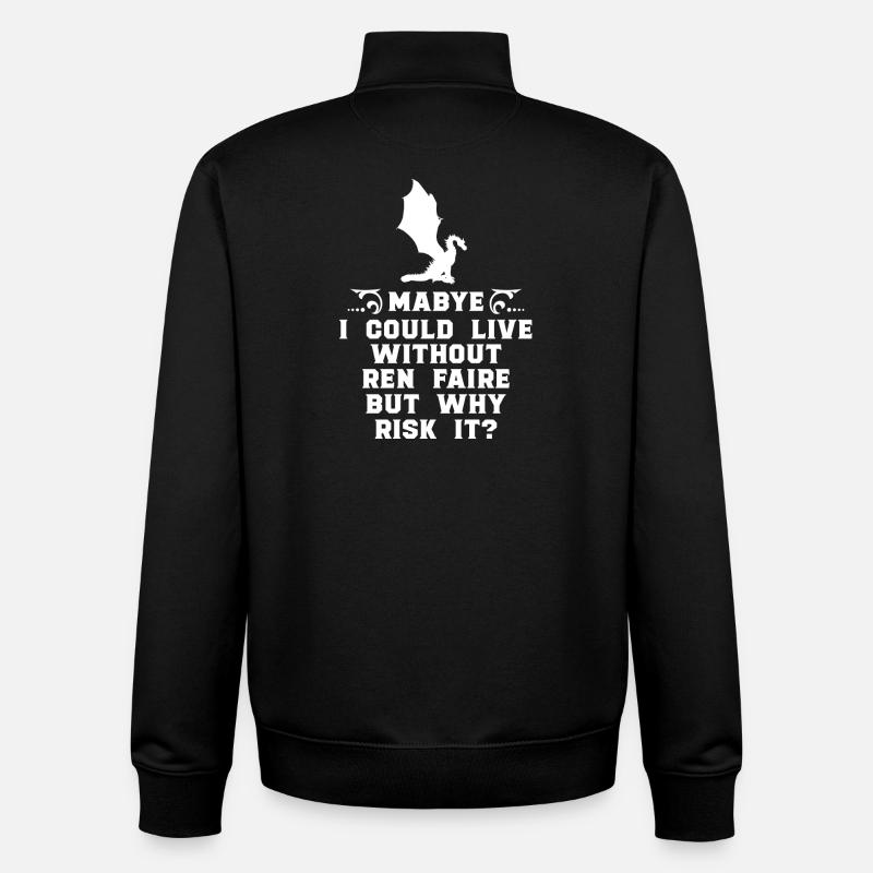 Marché médiéval - Sweat zippé unisexe en coton bio Stanley/Stella - noir