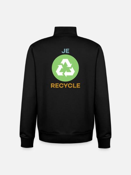 Je Recycle - Sweat zippé unisexe en coton bio Stanley/Stella - noir