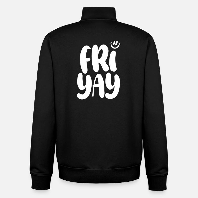 Friyay Friday - Unisex Organic Zip Sweatshirt von Stanley/Stella - Schwarz