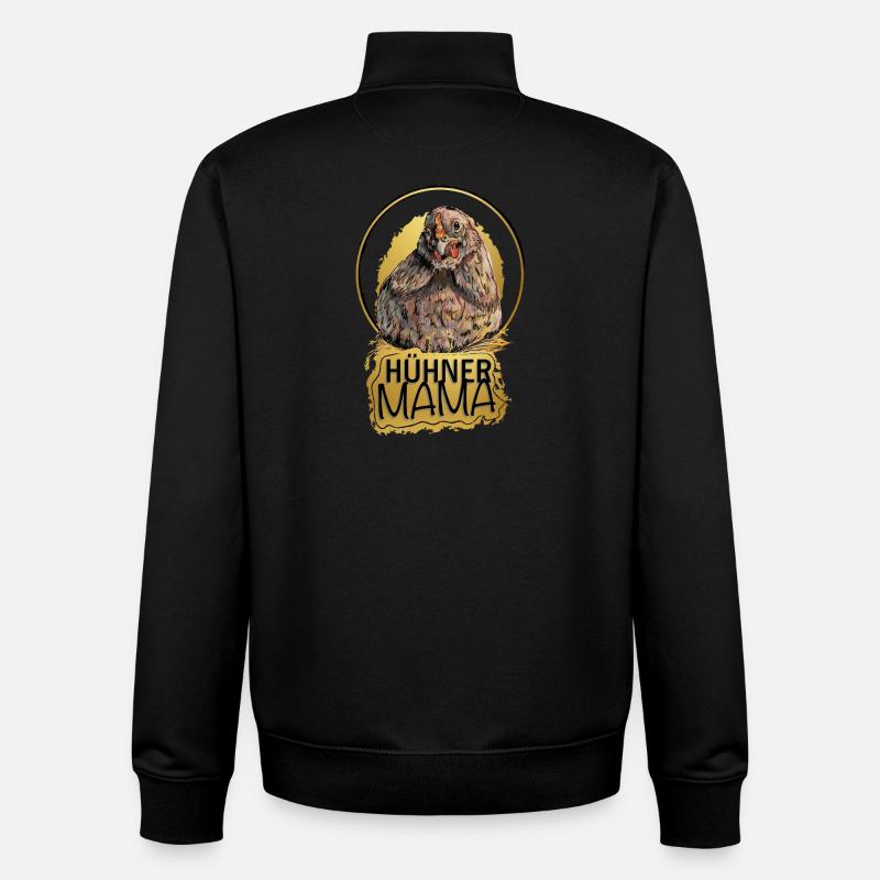 Hühner Mama - Unisex Organic Zip Sweatshirt von Stanley/Stella - Schwarz