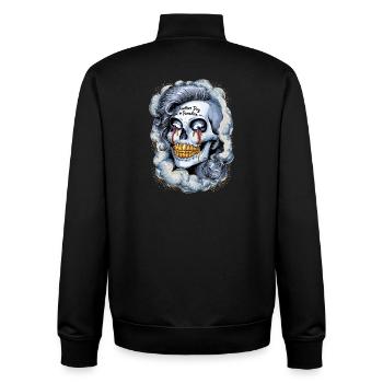 Another Day in Paradise - Skelettschädel - Unisex Organic Zip Sweatshirt von Stanley/Stella - Schwarz - Hinten - AI Model Male 185 light (185cm)