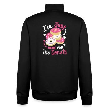 Donuts Donut-Liebhaber - Unisex Organic Zip Sweatshirt von Stanley/Stella - Schwarz - Hinten - AI Model Male 185 light (185cm)