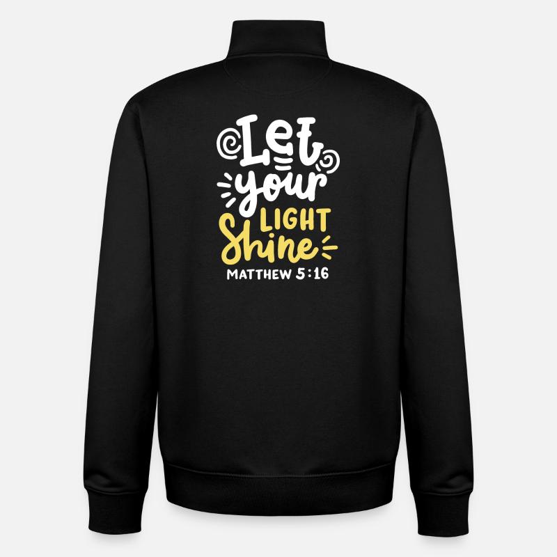 Bibelvers Christlich - Unisex Organic Zip Sweatshirt von Stanley/Stella - Schwarz