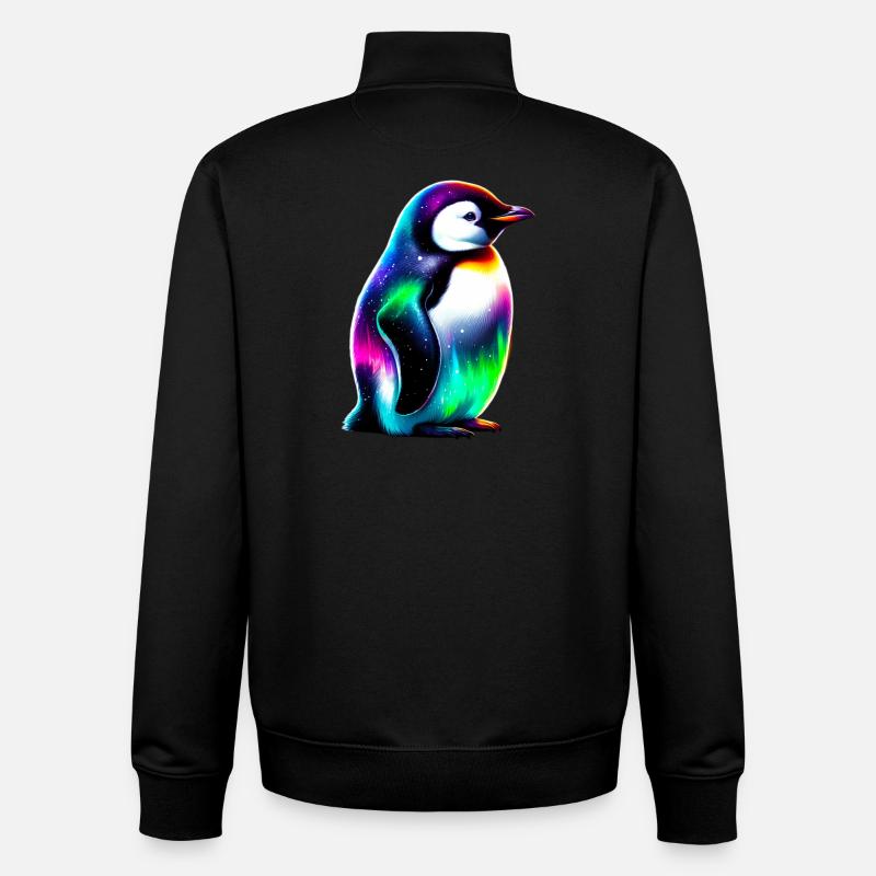 Pinguin - Unisex Organic Zip Sweatshirt von Stanley/Stella - Schwarz