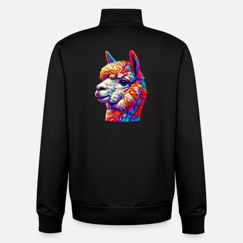 Alpaka - Unisex Organic Zip Sweatshirt von Stanley/Stella - Schwarz