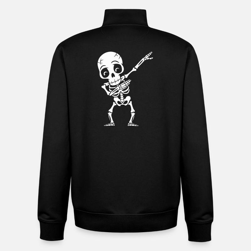 Dabbing Skelett - Unisex Organic Zip Sweatshirt von Stanley/Stella - Schwarz