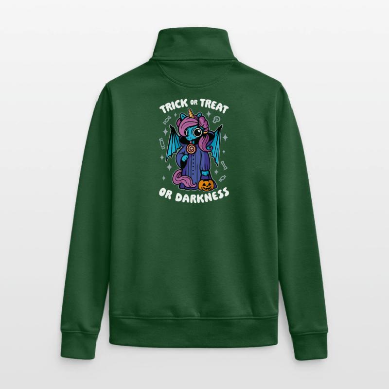 Dunkles süßes Einhorn - Süßes oder Saures oder Dunkelheit Unisex Organic Zip Sweatshirt von Stanley/Stella