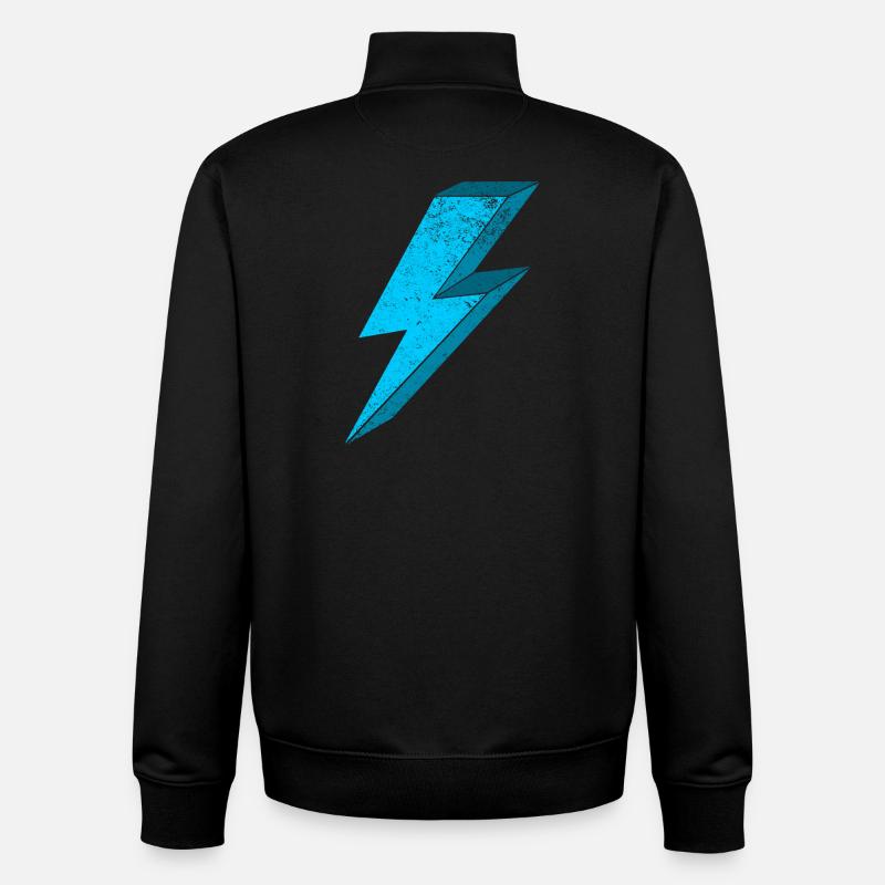 Elektrischer Blitz Design 3D - Unisex Organic Zip Sweatshirt von Stanley/Stella - Schwarz