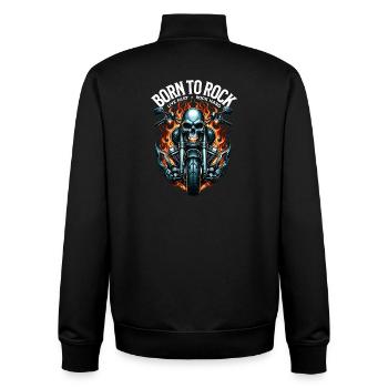 Rock and Roll Always and Forever Rockabilly 2025 - Unisex Organic Zip Sweatshirt von Stanley/Stella - Schwarz - Hinten - AI Model Male 185 light (185cm)