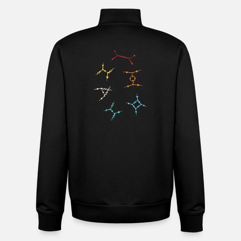 Quantenphysik Quanten Physik Quantensprung - Unisex Organic Zip Sweatshirt von Stanley/Stella - Schwarz