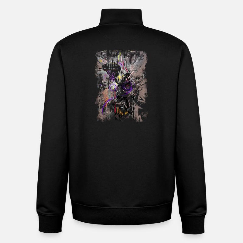 Abstract Texture - Unisex Organic Zip Sweatshirt by Stanley/Stella - black