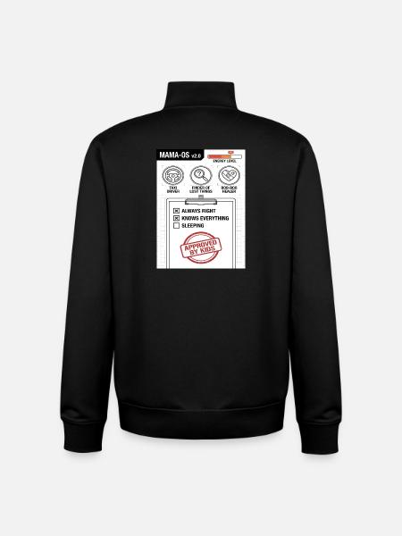 Mama-OS v2.0 Operating System - Unisex Organic Zip Sweatshirt by Stanley/Stella - black