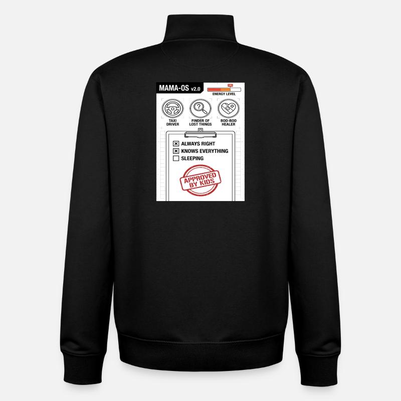 Mama-OS v2.0 Betriebssystem - Unisex Organic Zip Sweatshirt von Stanley/Stella - Schwarz