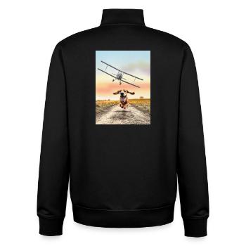 North by Northwest - Unisex Organic Zip Sweatshirt von Stanley/Stella - Schwarz - Hinten - AI Model Male 185 light (185cm)