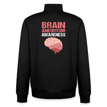 Brain Aneurysm - Unisex Organic Zip Sweatshirt by Stanley/Stella - black - Back - AI Model Male 185 light (185cm)