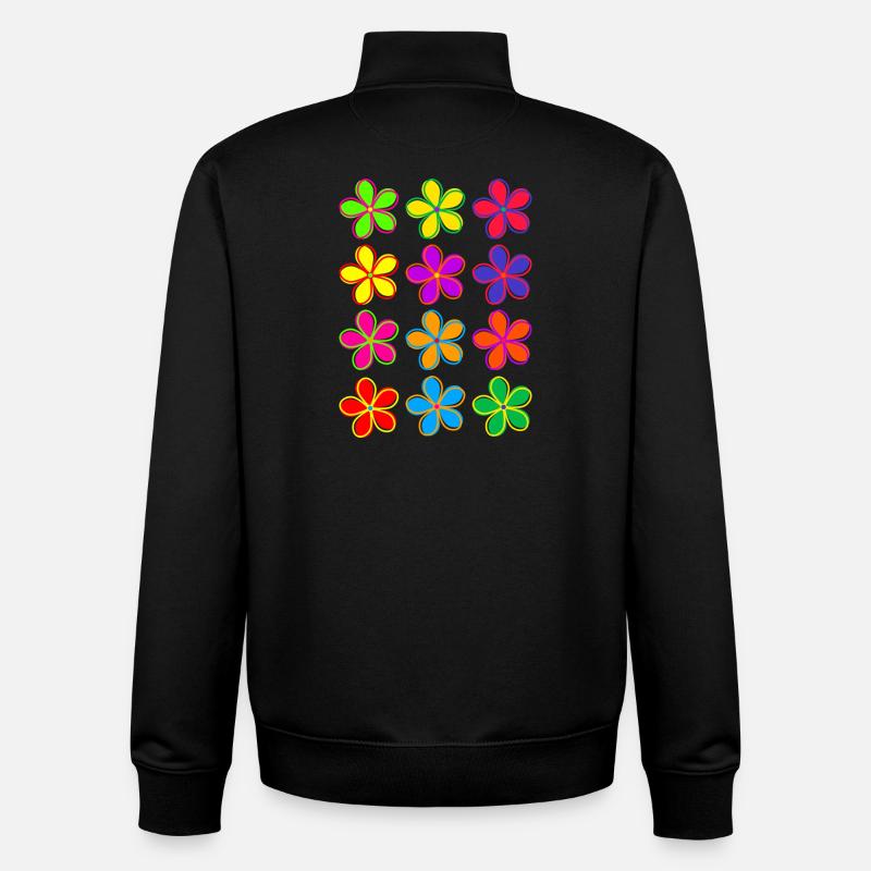 Gänseblümchen-Blumen - Unisex Organic Zip Sweatshirt von Stanley/Stella - Schwarz