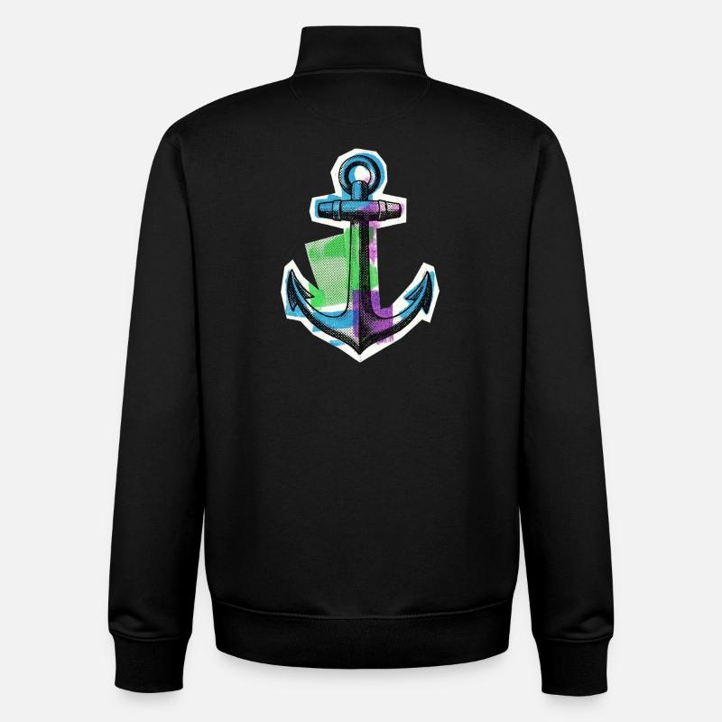 Sailor Seafarer Captain - Unisex Organic Zip Sweatshirt by Stanley/Stella - black