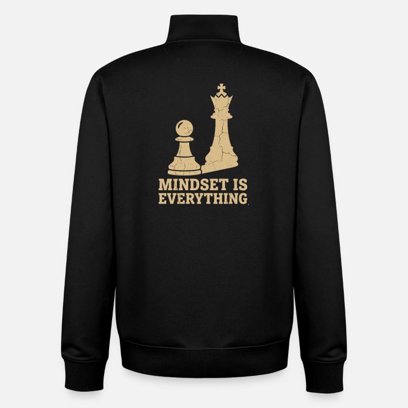 Mindset Is Everything – Chess Strategy Design - Unisex Organic Zip Sweatshirt von Stanley/Stella - Schwarz