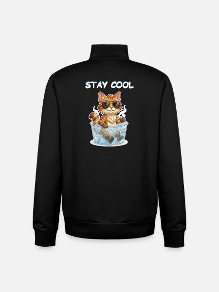 Eisbad Kätzchen Cool Bleiben - Unisex Organic Zip Sweatshirt by Stanley/Stella - black