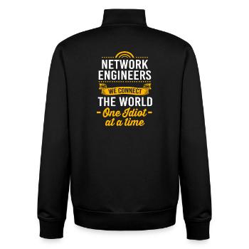 Network Engineer Programmer Computer Scientist - Unisex Organic Zip Sweatshirt by Stanley/Stella - black - Back - AI Model Male 185 light (185cm)